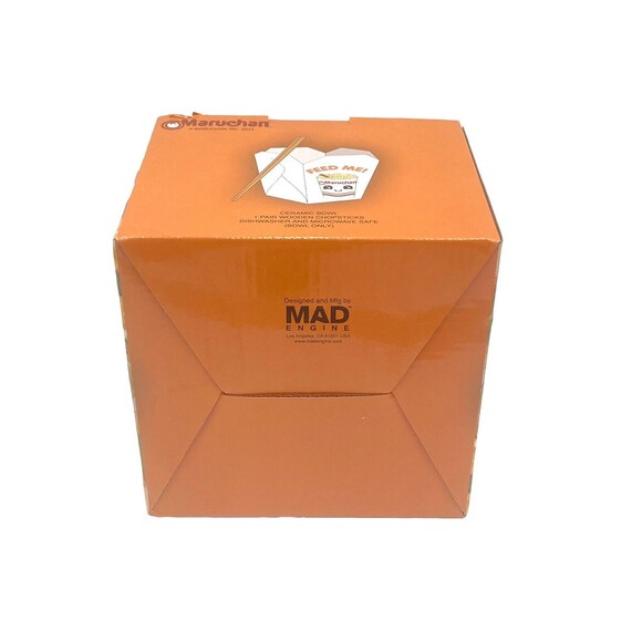 Maruchan Ramen Take Out Bowl with Chopsticks Ceramic New in Box MAD Engine - Picture 5 of 6